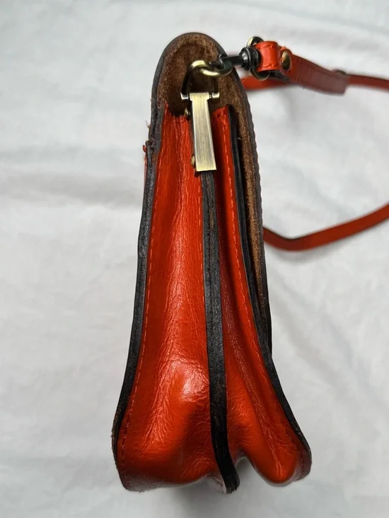 Patricia Nash Leather Crossbody Bag in Burnt Orange - Picture 7 of 16